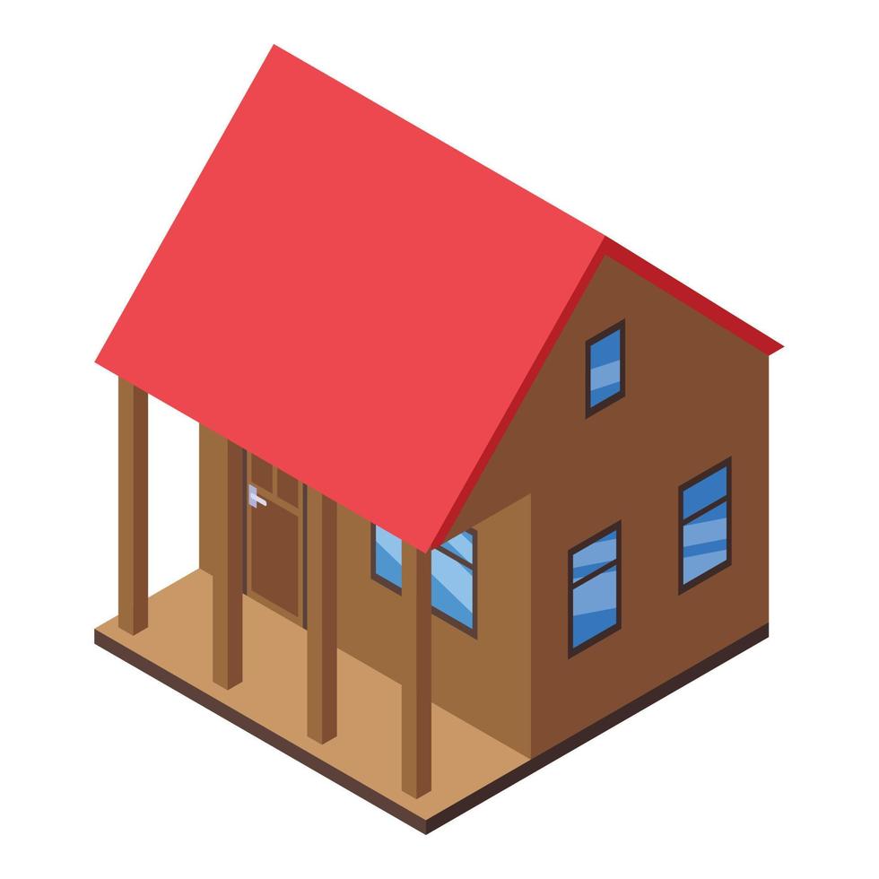 House auction icon, isometric style vector