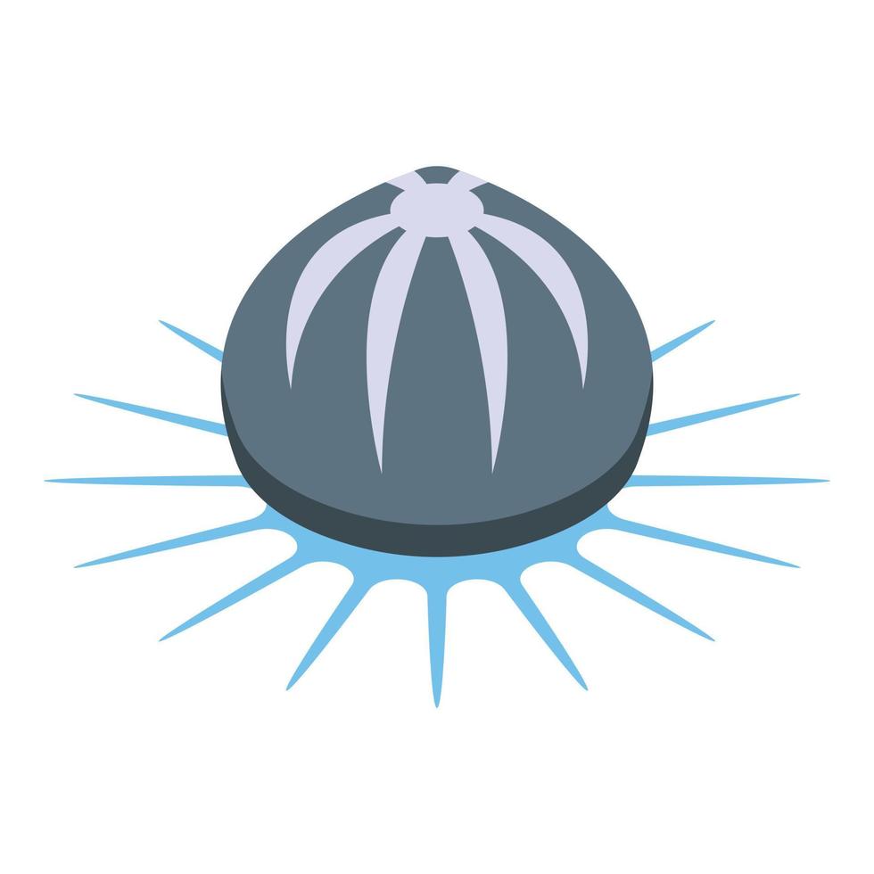 Marine jellyfish icon, isometric style vector