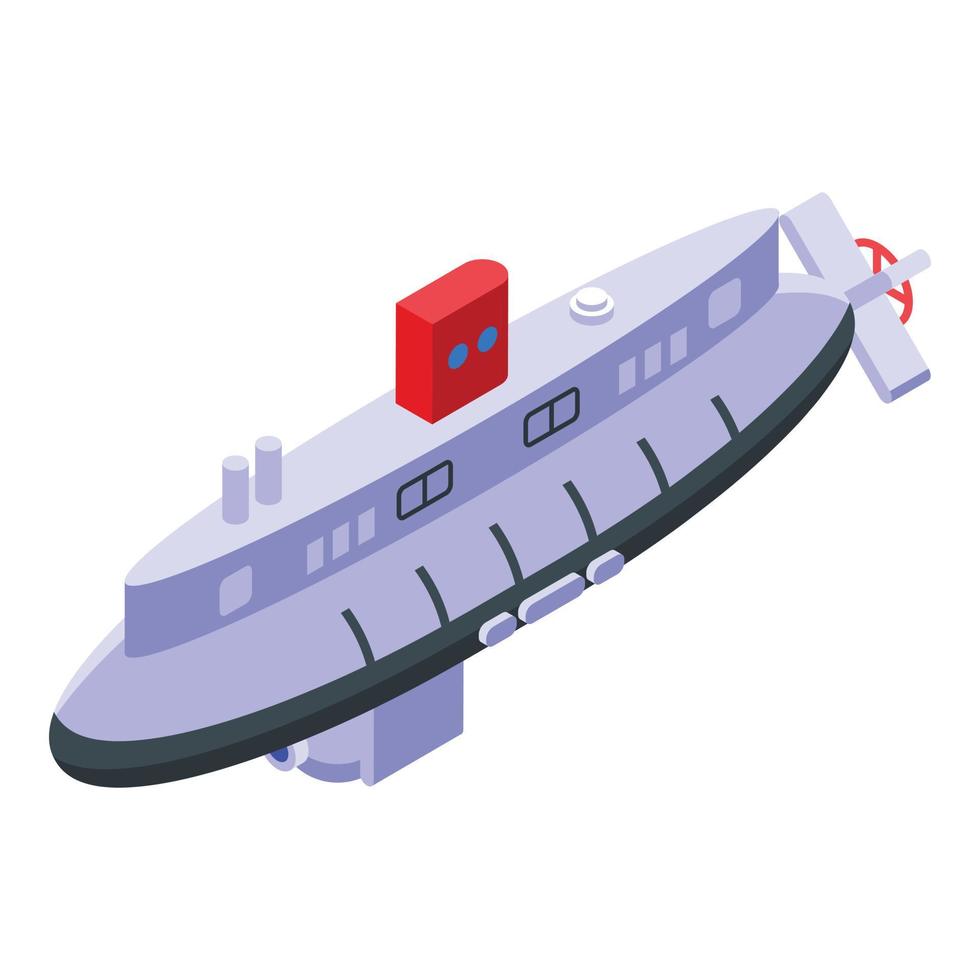 Adventure bathyscaphe icon, isometric style vector