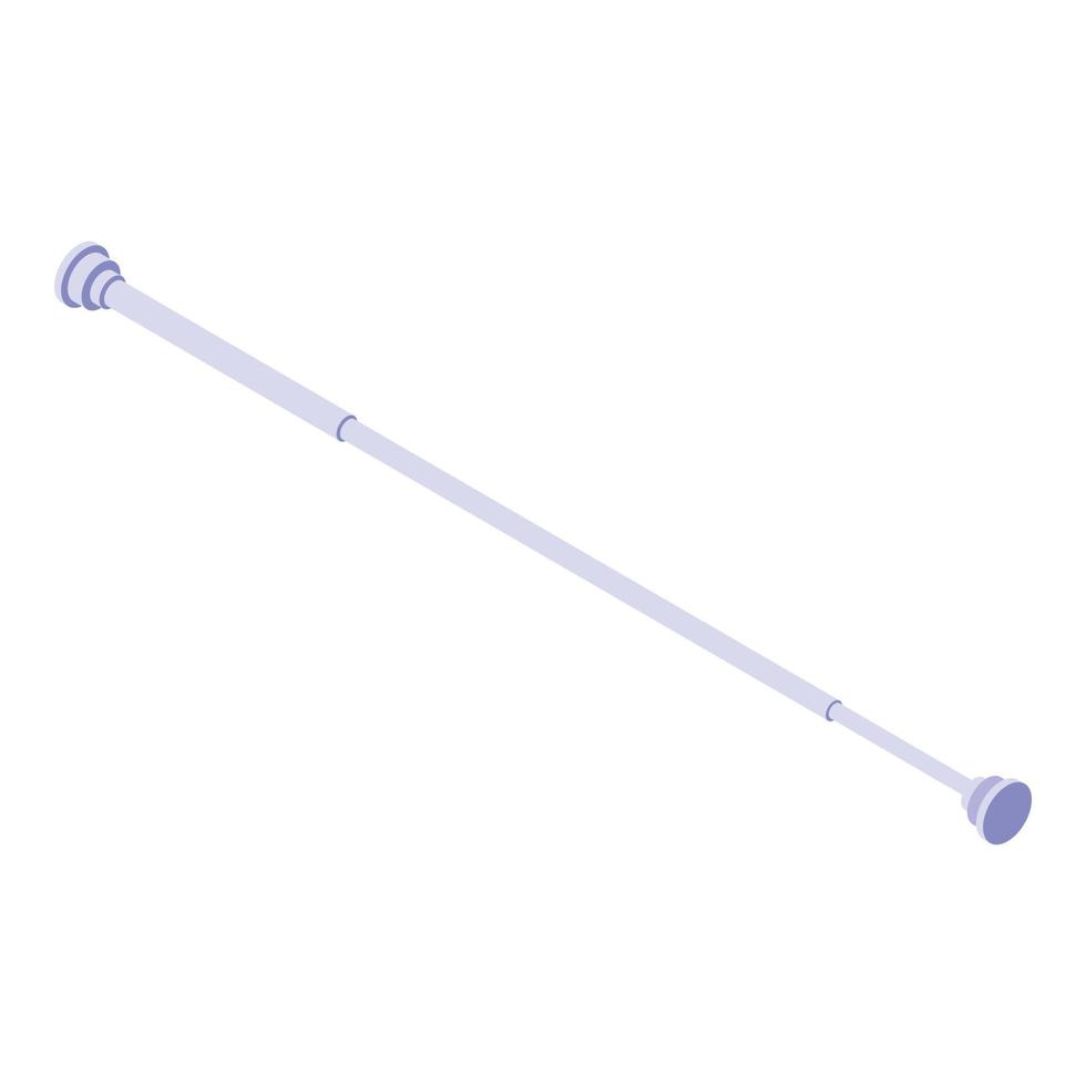 Shower curtain bar icon, isometric style vector