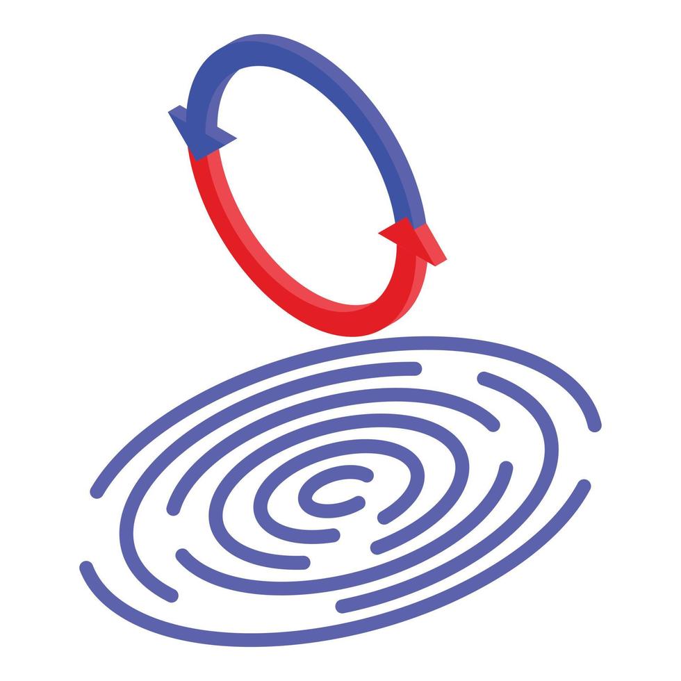 Recovery password icon, isometric style vector