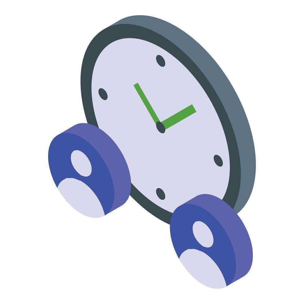 Time meeting icon, isometric style vector