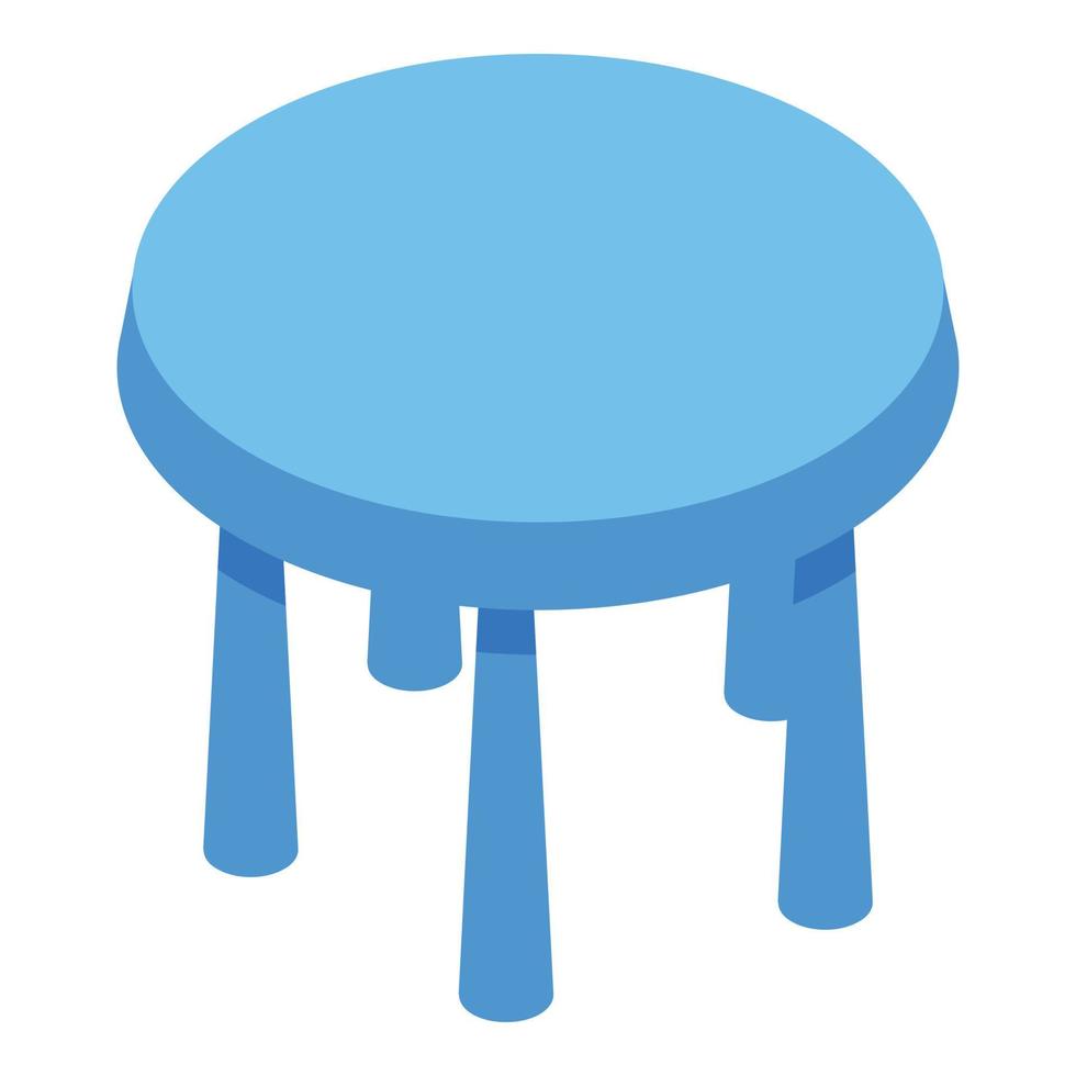 Round table icon, isometric style vector