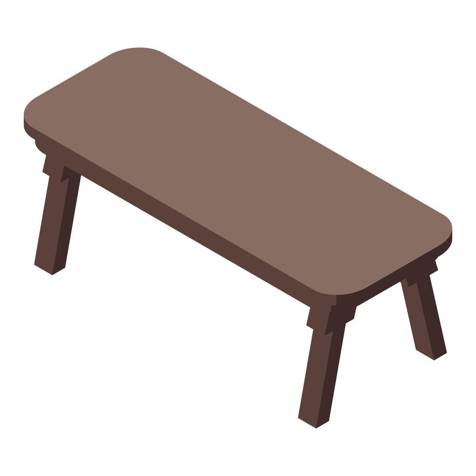 icono de mesa de estar, estilo isométrico vector