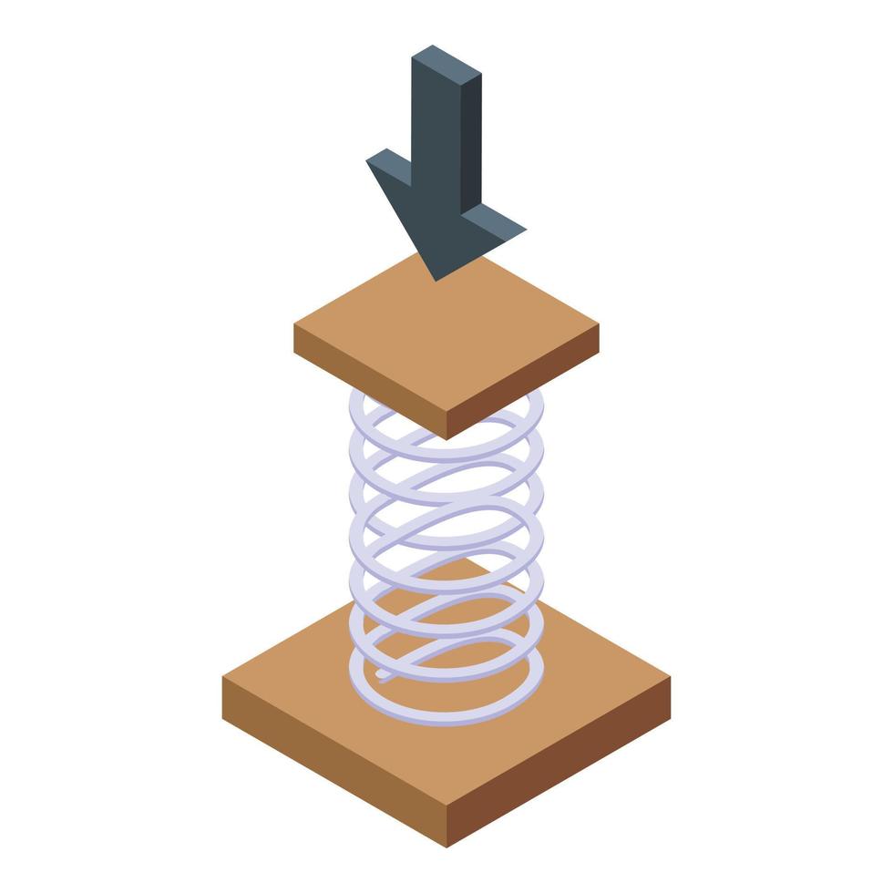 Force effort icon, isometric style vector