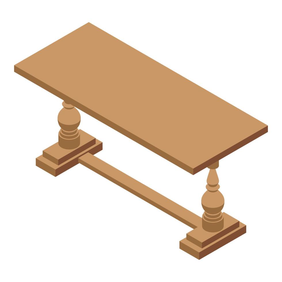 Kitchen table icon, isometric style vector