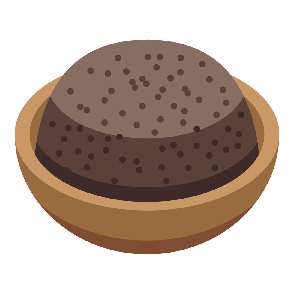 Canola bowl icon, isometric style vector