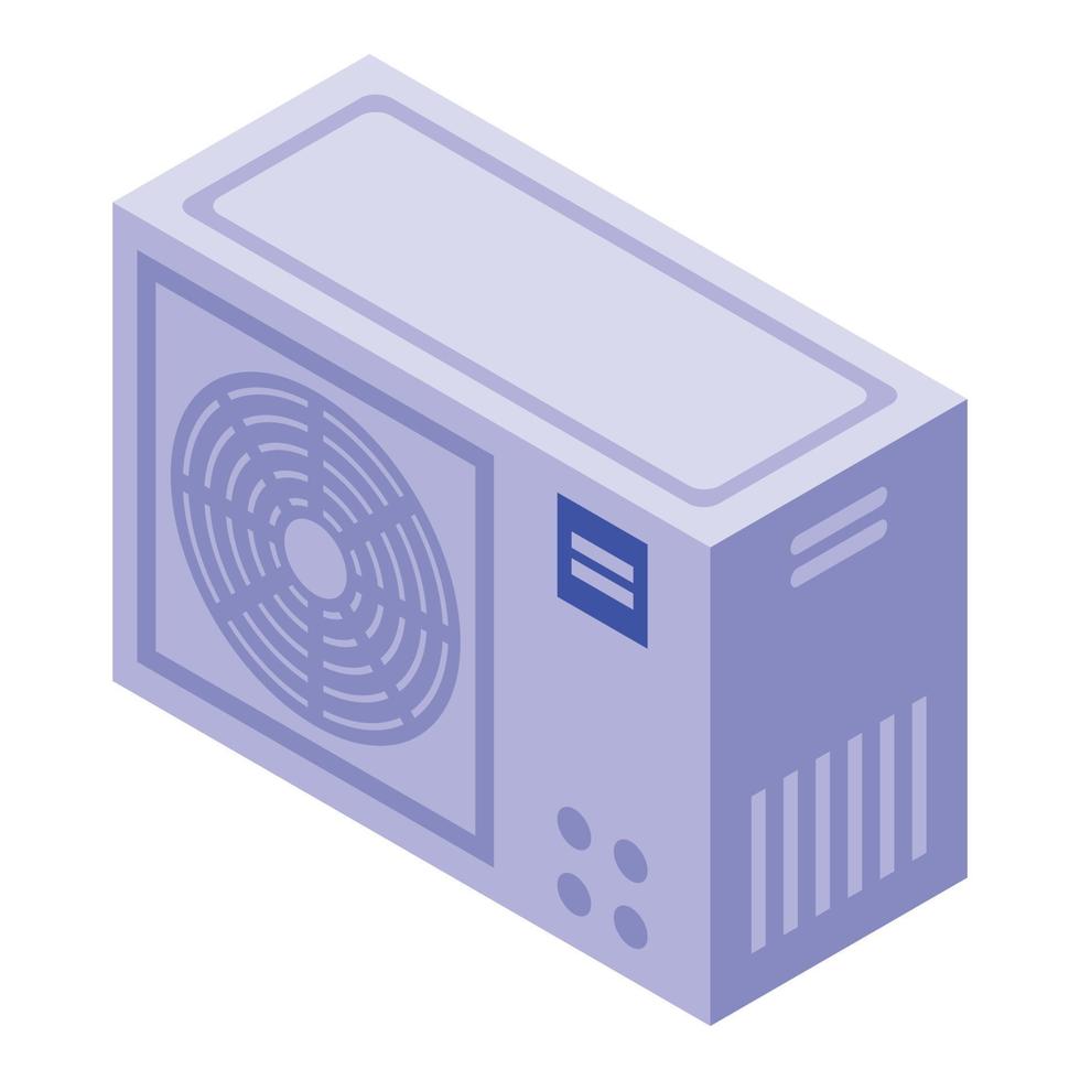 Control air conditioner icon, isometric style vector