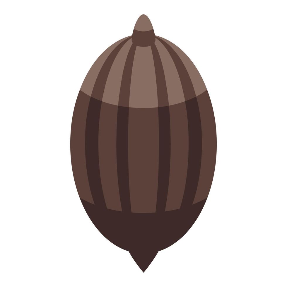 Jojoba nut icon, isometric style vector