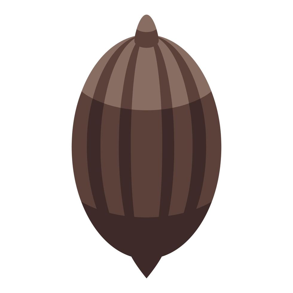 icono de nuez de jojoba, estilo isométrico vector