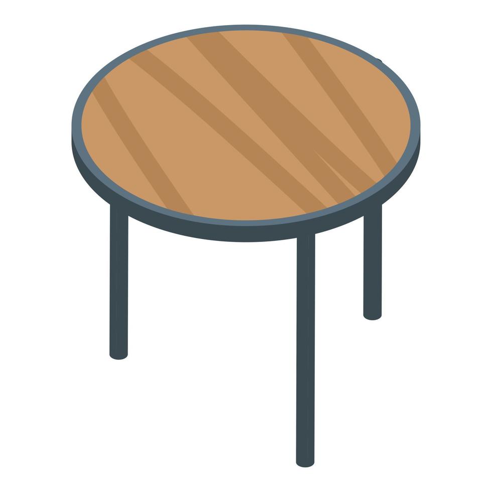 pequeño icono de mesa redonda, estilo isométrico vector