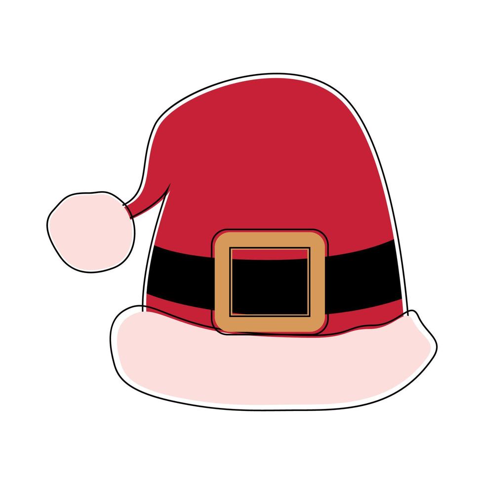 Vector illustration of Santa hat