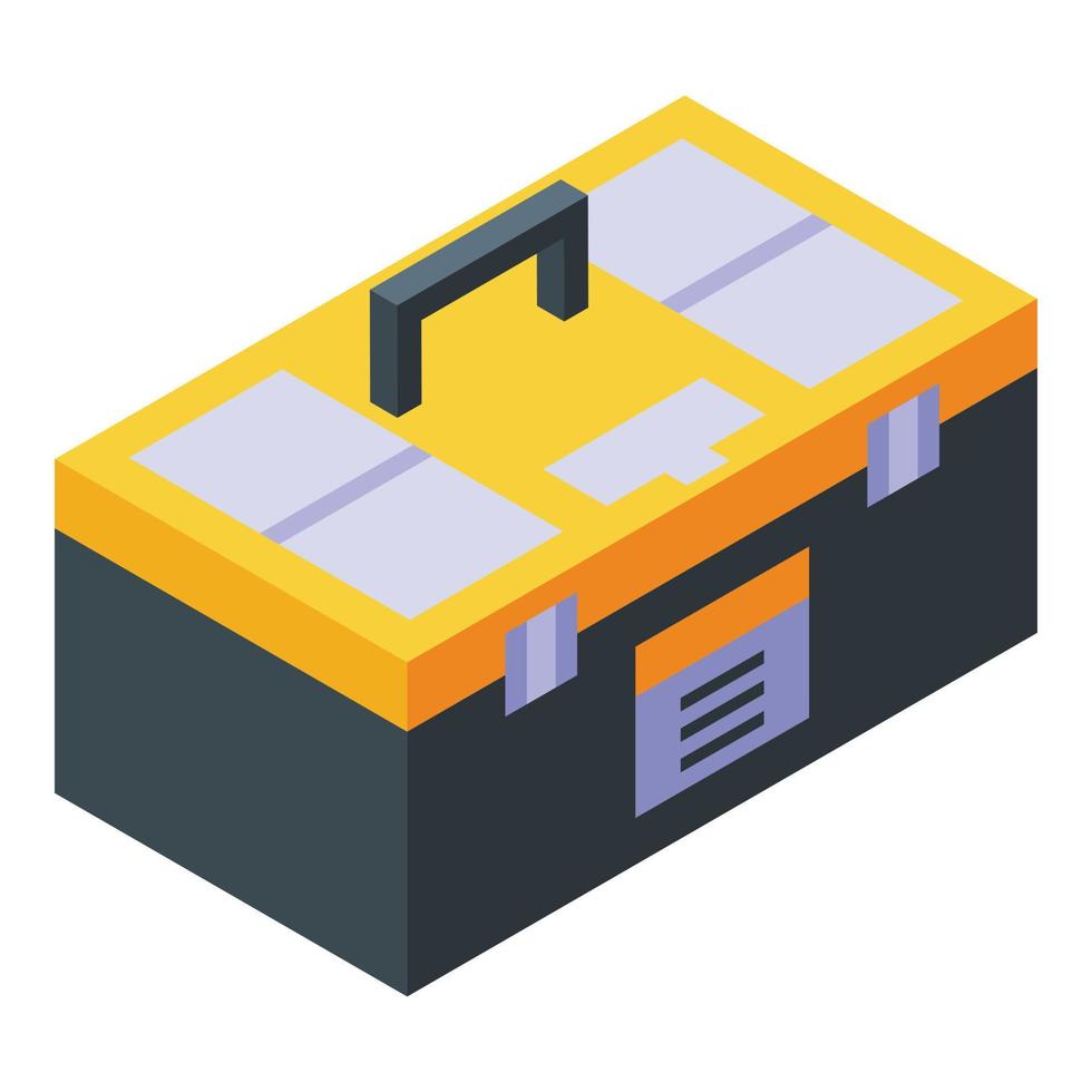 icono de caja de herramientas de reparación de tabletas, estilo isométrico vector