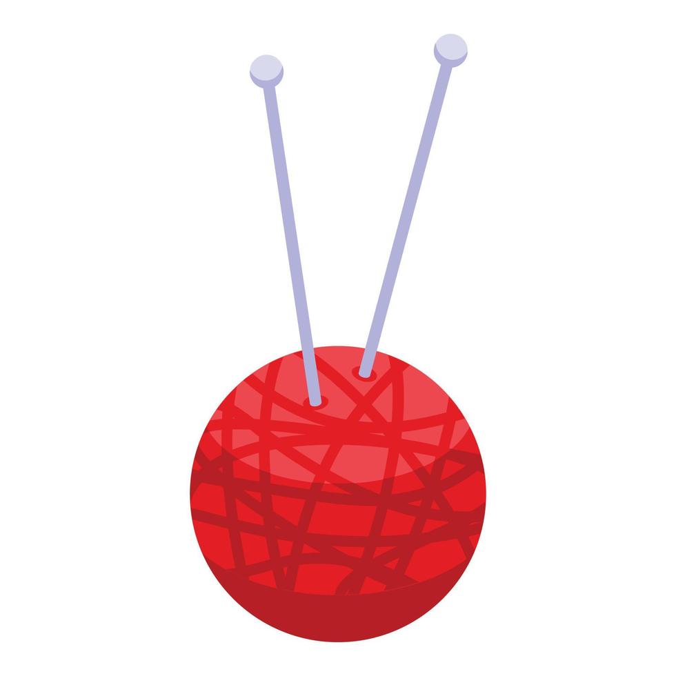 Ball thread icon, isometric style vector