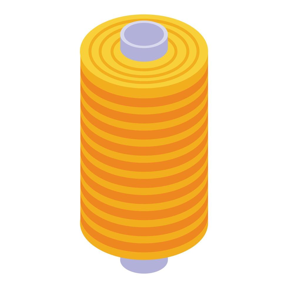 Thread bobine icon, isometric style vector