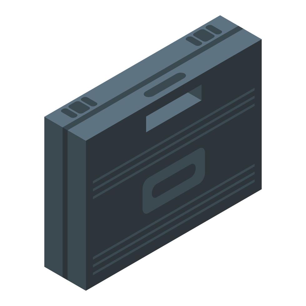 Bicycle repair tool box icon, isometric style vector