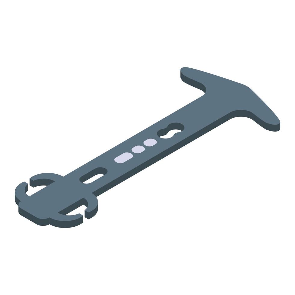 Bicycle repair tool key icon, isometric style vector