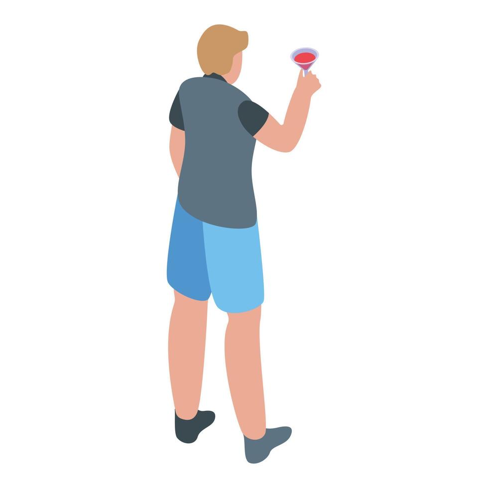 Winery successful businessman icon, isometric style vector