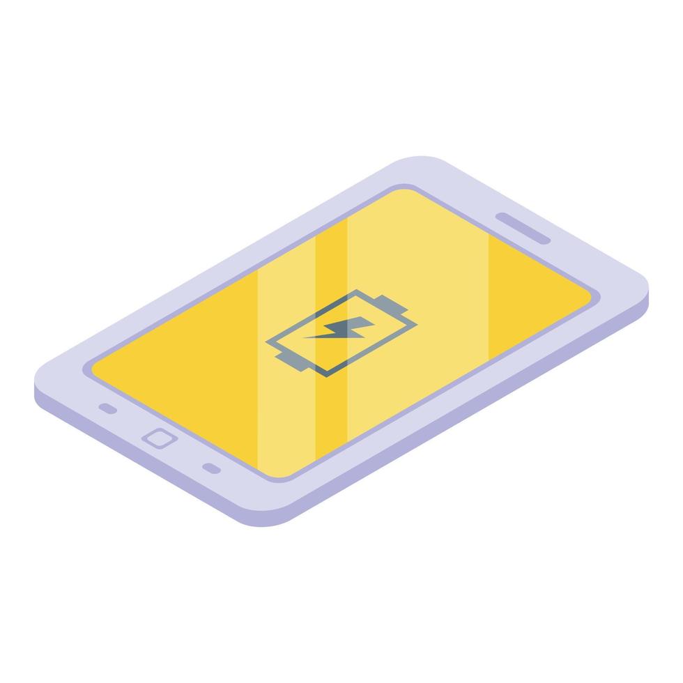 Tablet repair icon, isometric style vector