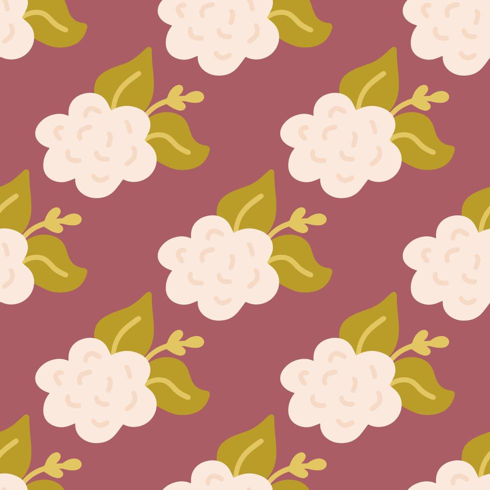 Floral Vector Seamless Pattern in Flat Style for Fabric, Wrapping Paper, Postcards, wallpaper