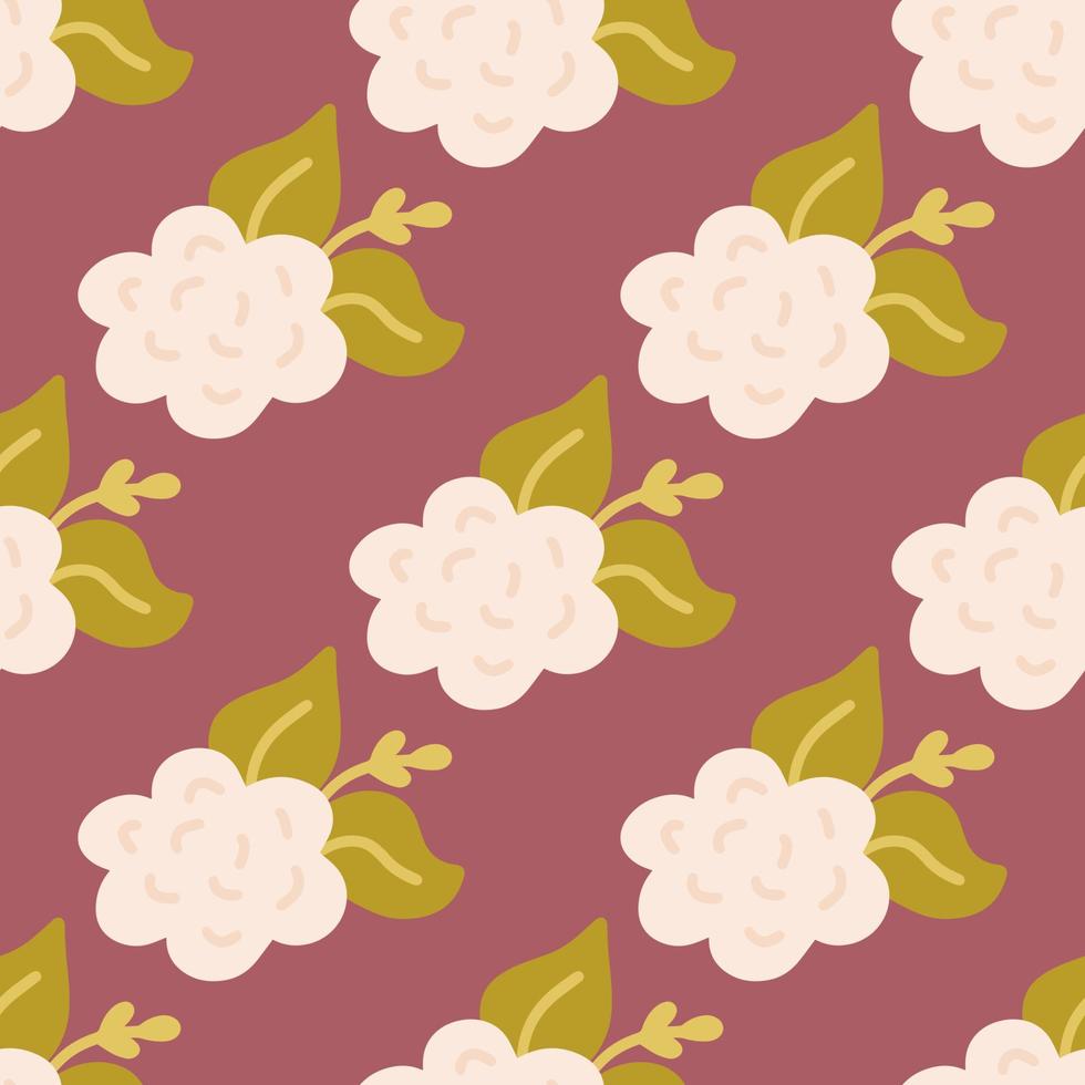 Floral Vector Seamless Pattern in Flat Style for Fabric, Wrapping Paper, Postcards, wallpaper