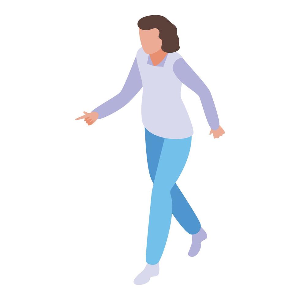 Woman mentor icon, isometric style vector