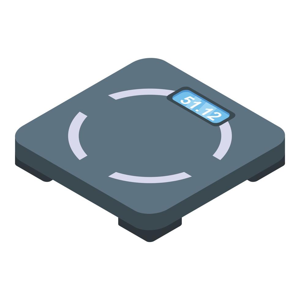 Healthy lifestyle scales icon, isometric style vector