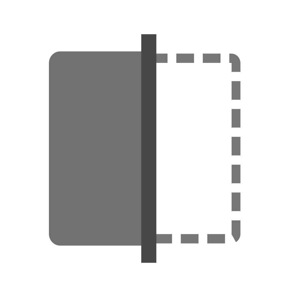 Flip Flat Greyscale Icon vector