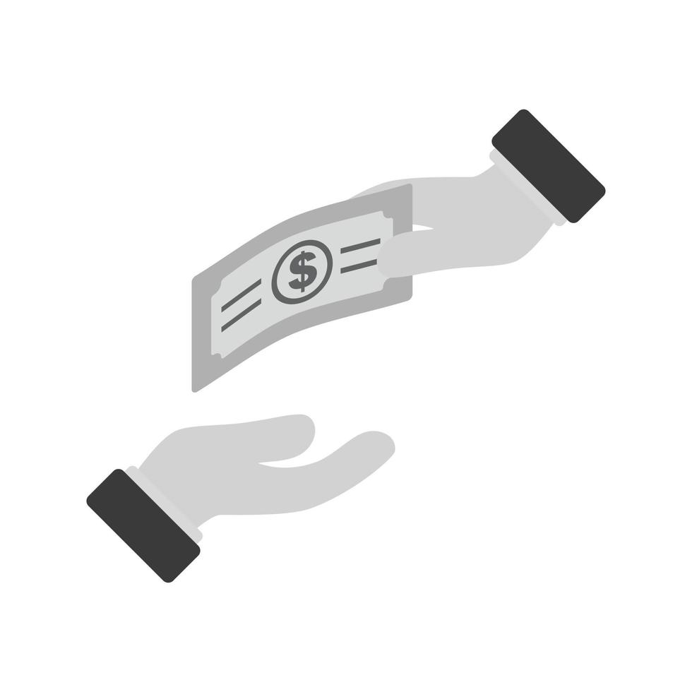 Give Donation Flat Greyscale Icon vector