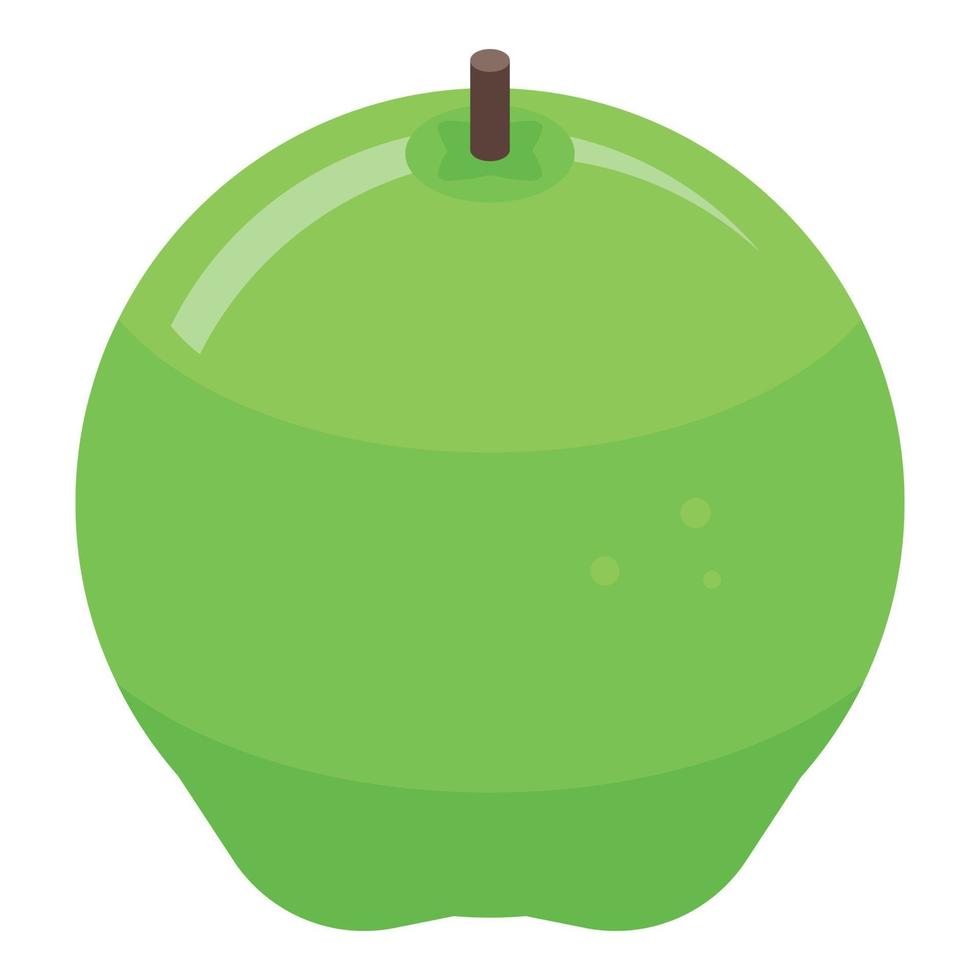 pastel de manzana icono de manzana verde, estilo isométrico vector