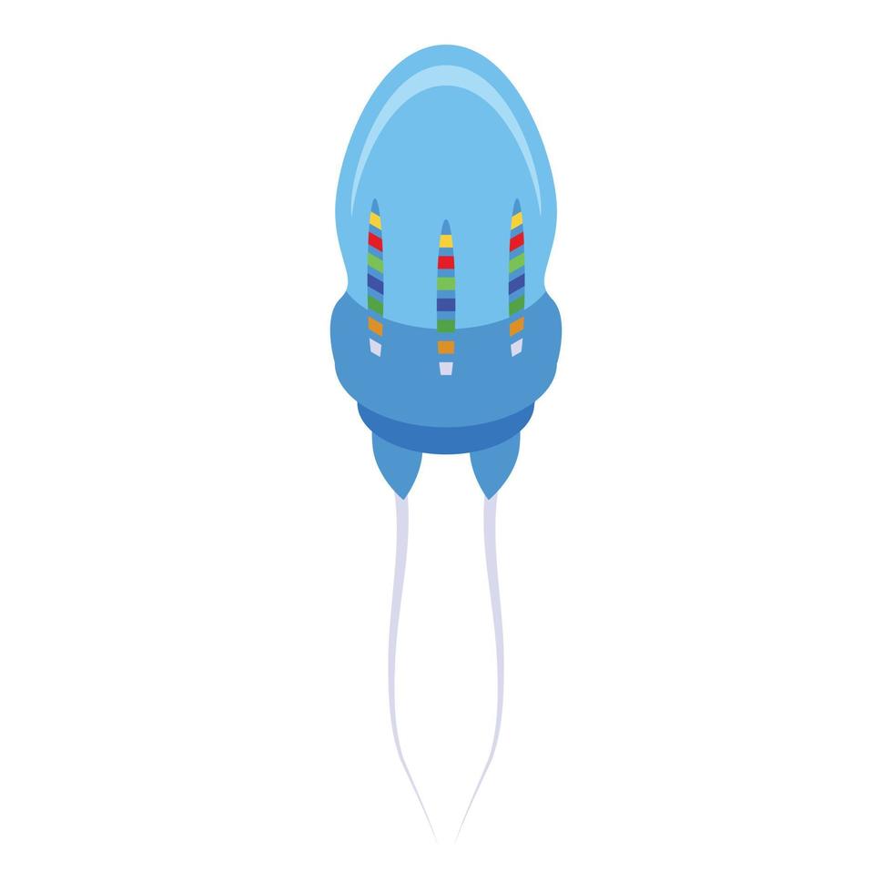 Sea jellyfish icon, isometric style vector