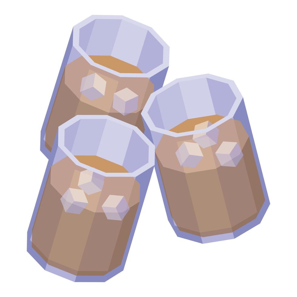 Cheers icon, isometric style vector