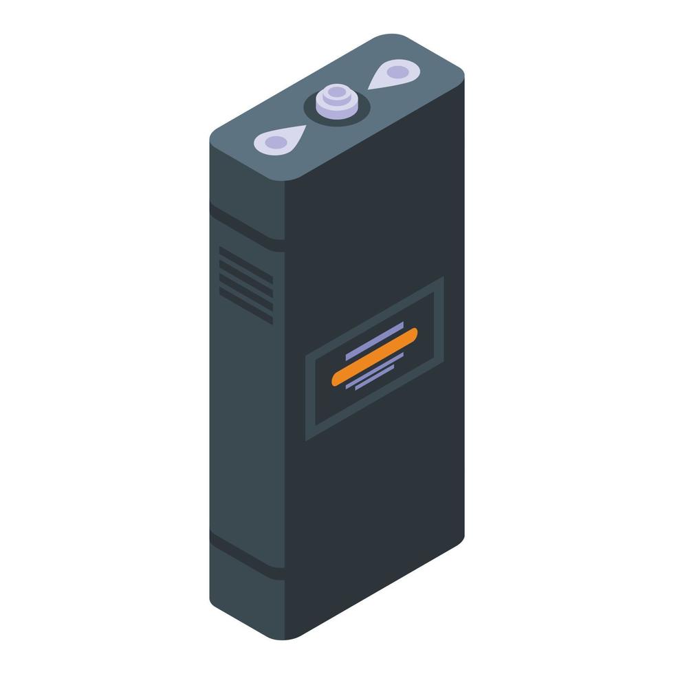 Bandit taser icon, isometric style vector