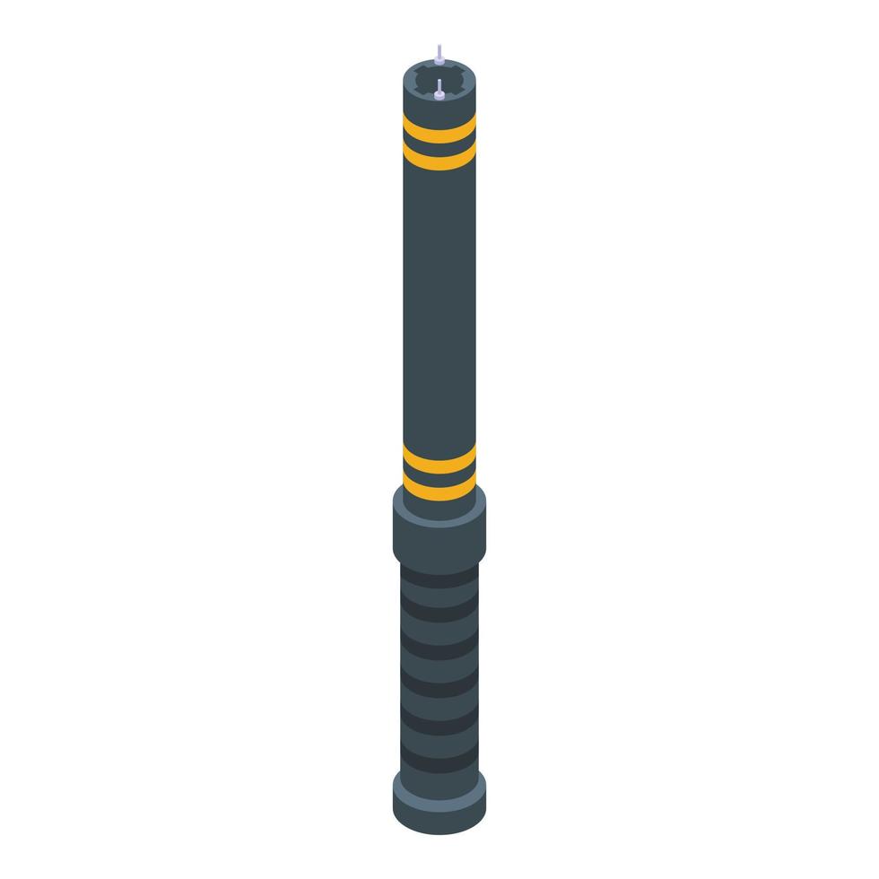 Thin taser icon, isometric style vector