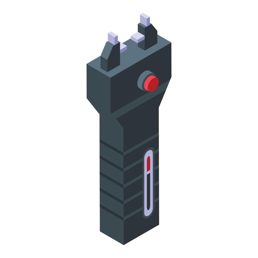 Taser safety icon, isometric style vector