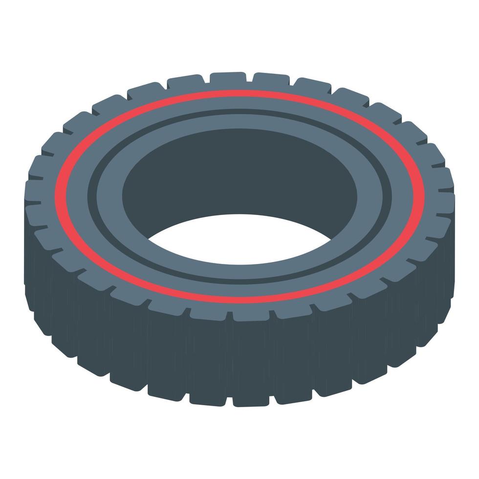 Bodybuilding tire training icon, isometric style vector