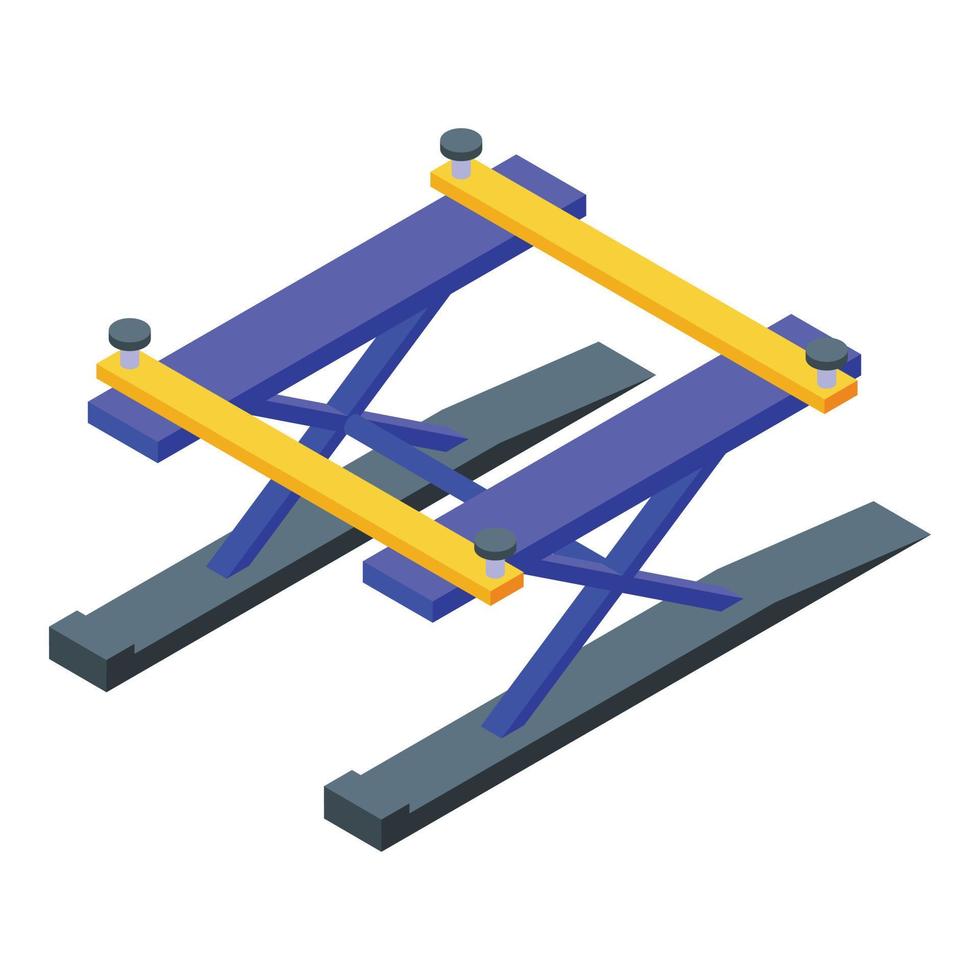 Car lift icon, isometric style vector