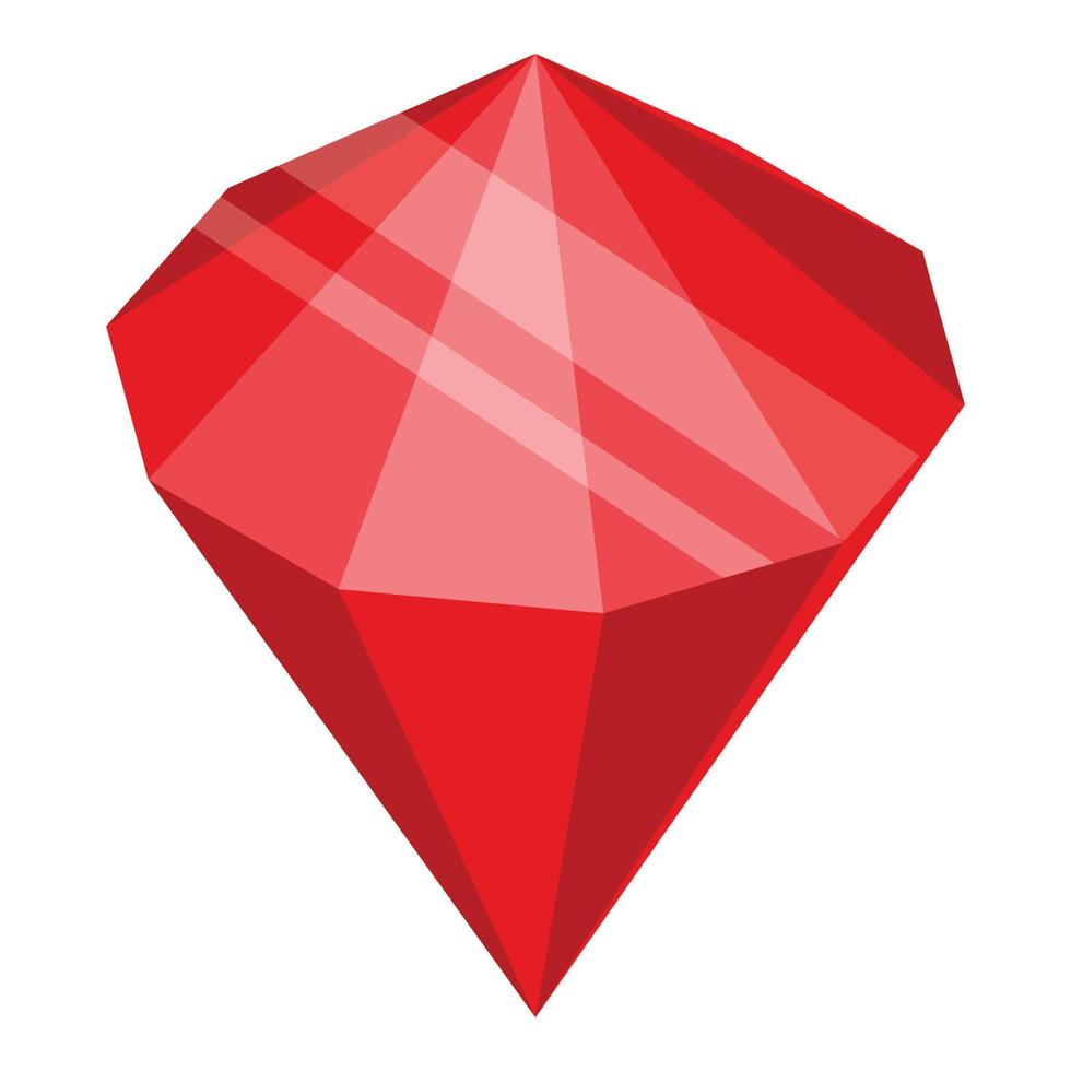 Bank ruby gemstone icon, isometric style vector