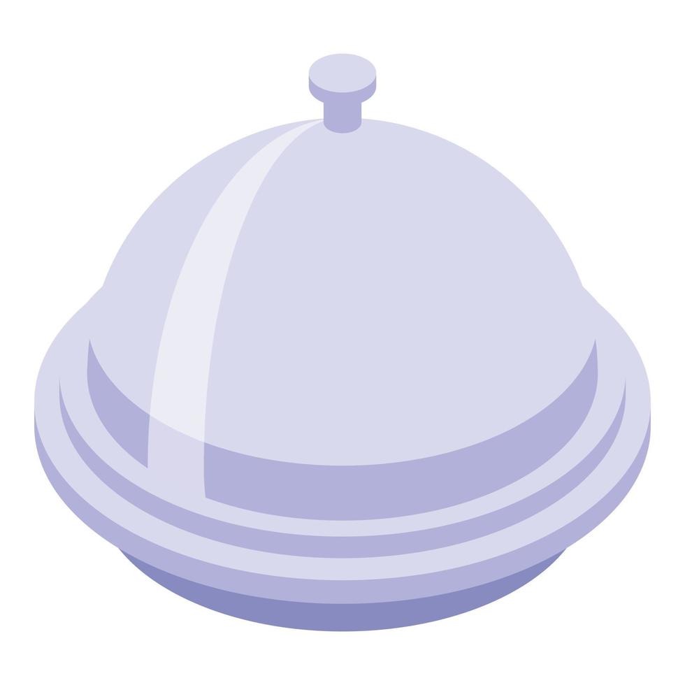 Restaurant tray icon, isometric style vector