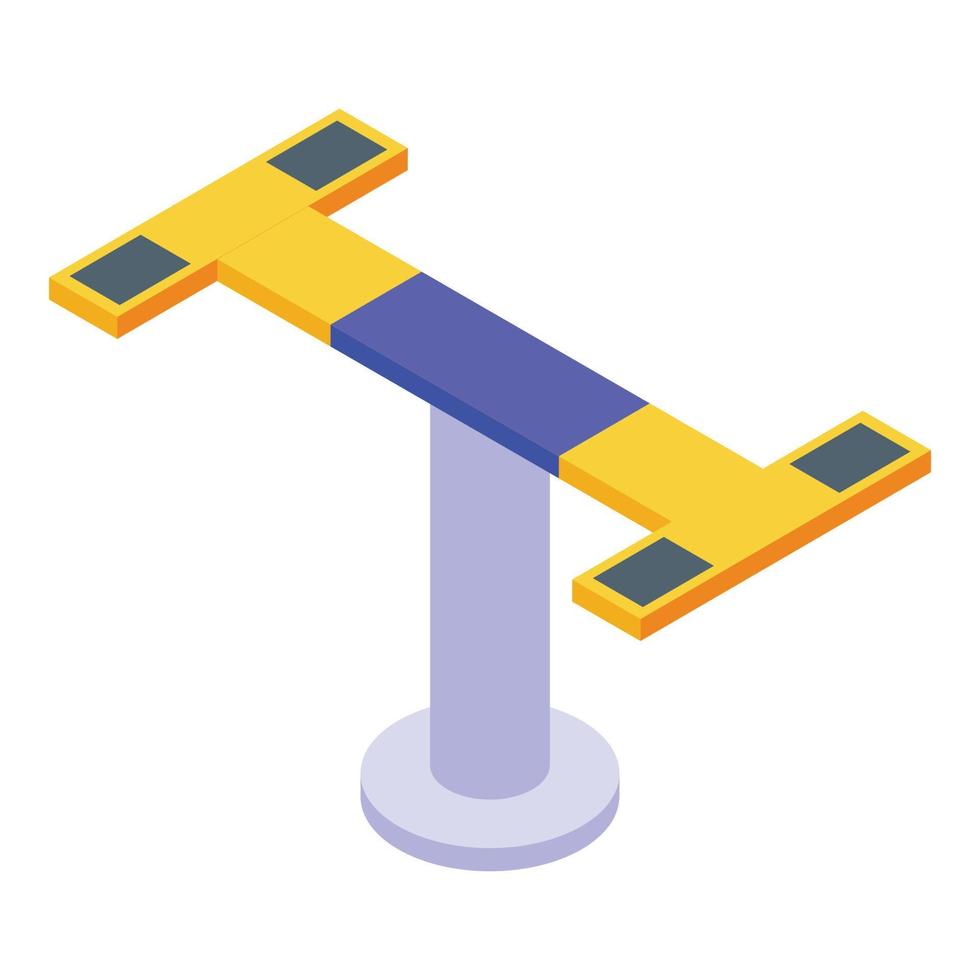 Car lift mechanism icon, isometric style vector