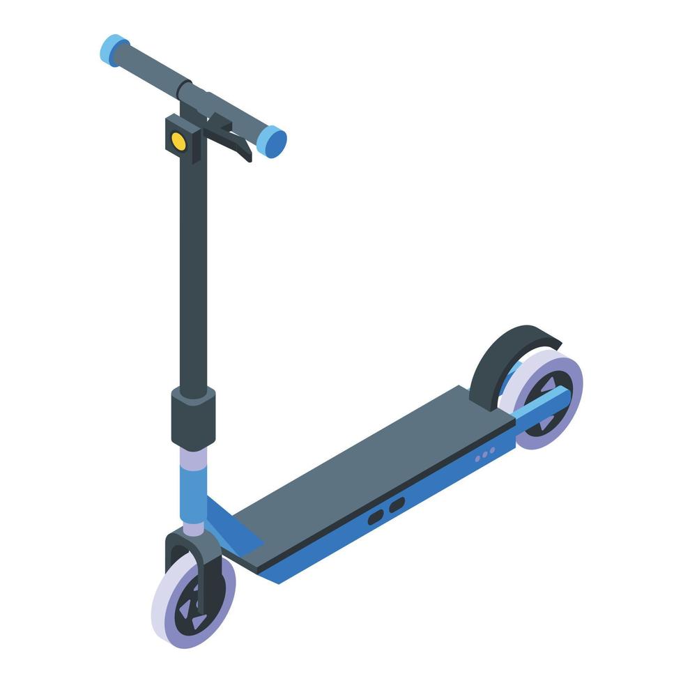 Old electric scooter icon, isometric style vector