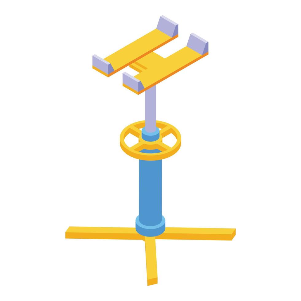 Car lift autoservice icon, isometric style vector