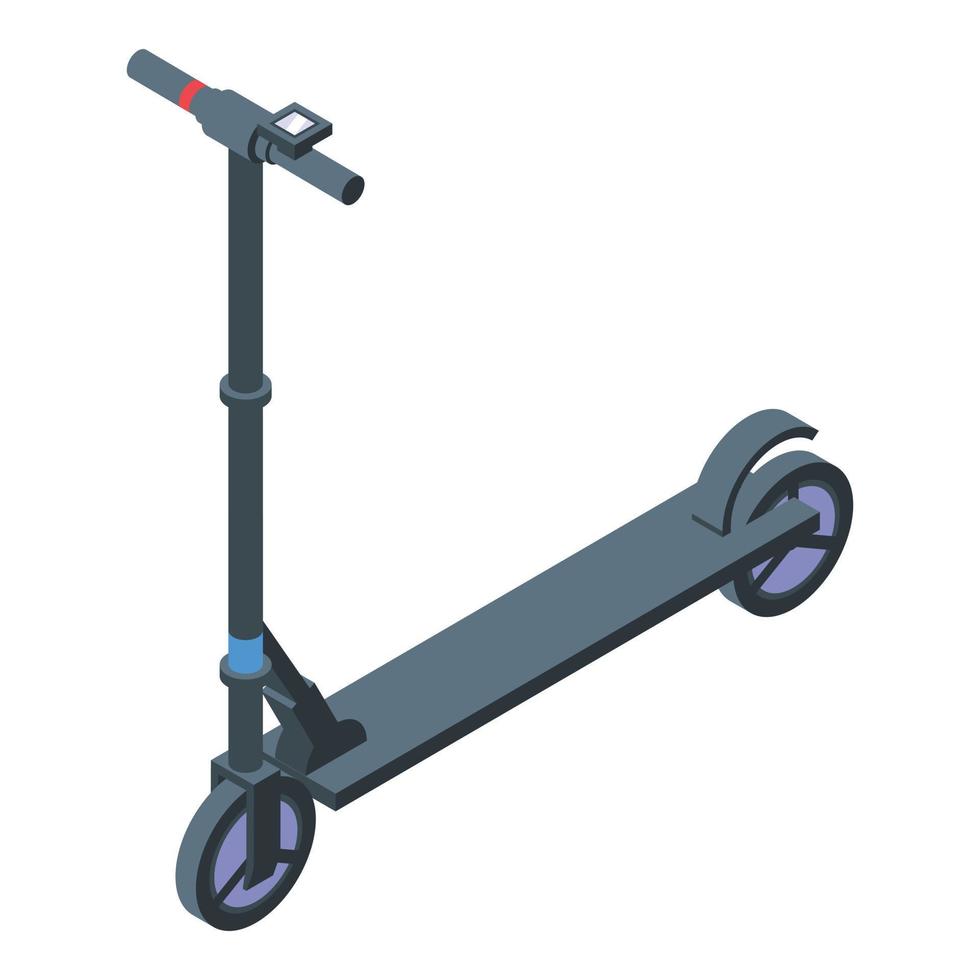 Active electric scooter icon, isometric style vector