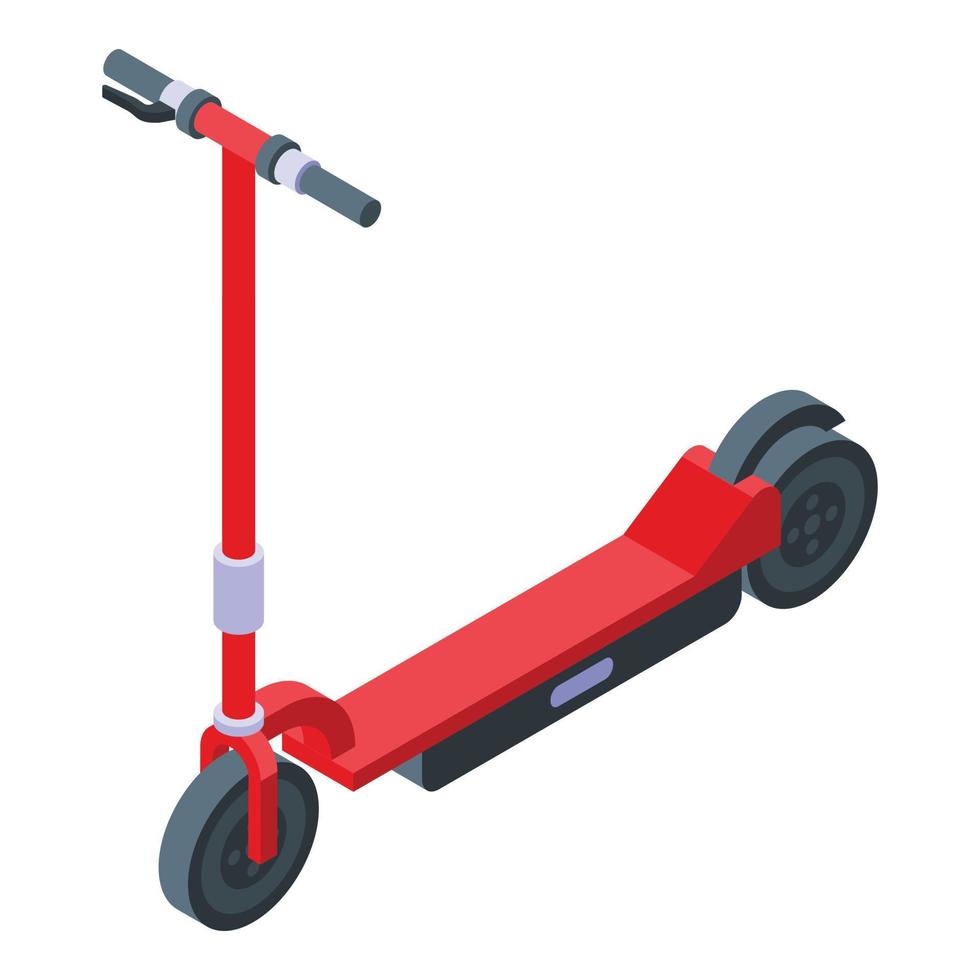 Energy electric scooter icon, isometric style vector