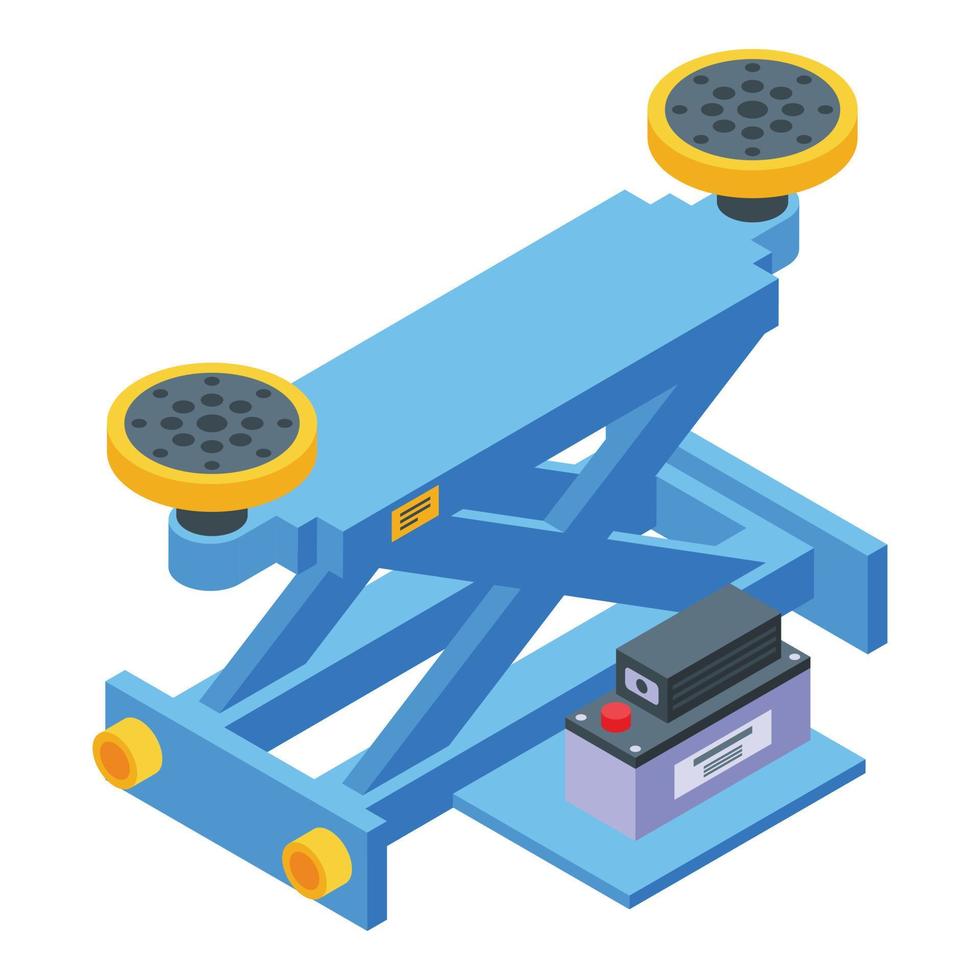 Car lift icon, isometric style vector