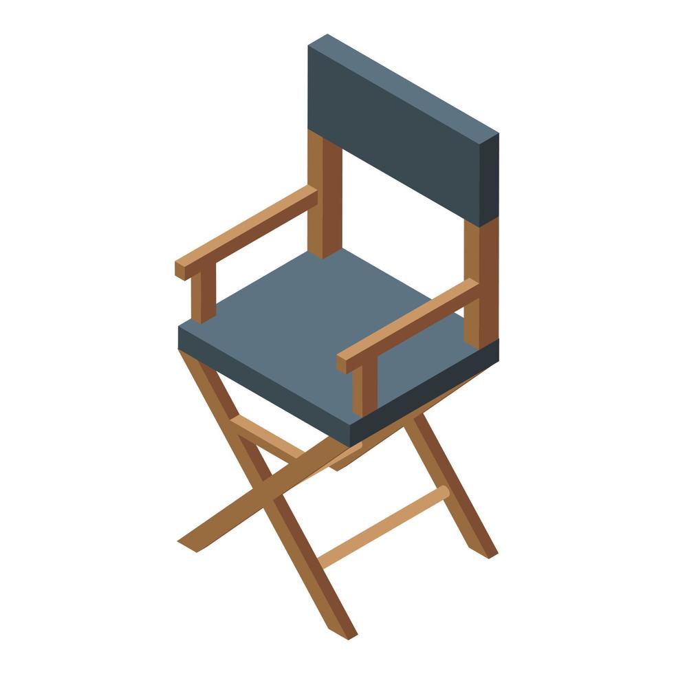 Cinema director chair icon, isometric style vector