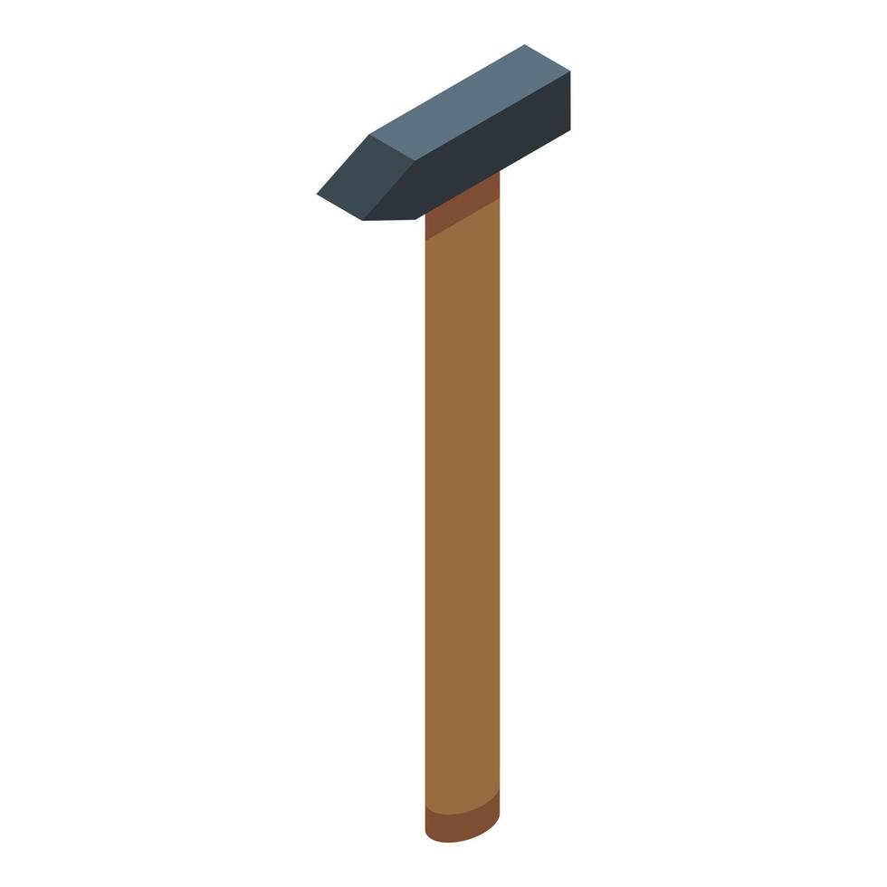 Car mechanic hammer icon, isometric style vector