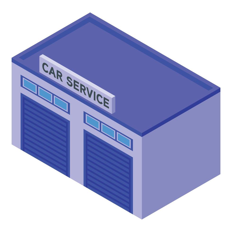 Car service garage icon, isometric style vector