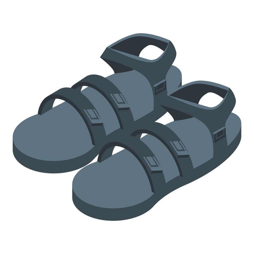 Activity sandals icon, isometric style vector