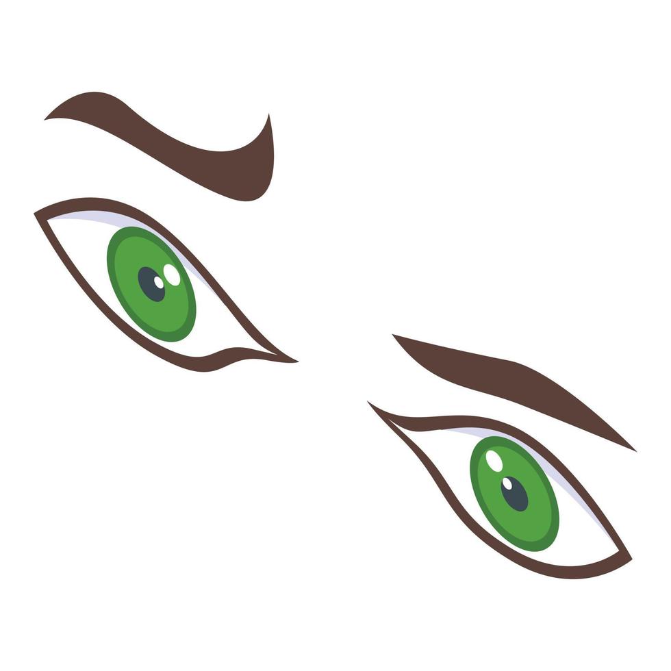 Adorable eyes icon, isometric style vector